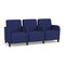 Lesro Siena Lounge Reception 3 Seat Tandem Seating, Walnut, OH Cobalt Upholstery SN3103 - alternate 1